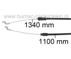 Motorremkabel voor Castelgarden, Stiga, Mountfield, Alpina, Grasmaaiers, GGP Kabel Motorstop voor NTL534, MLMP161B&S, PG53HT, RMB1051, Turbo 53S4QH, Turbo 53SE4QB, Turbo 53SE4QH, XS53H, XS53HSW, Bedieningskabel Motorrem Castel Garden Gazonmaaiers