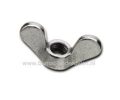Vleugelmoer verzinkt  Schroefdraad M6 x 1.0, Totale hoogte 12,9 mm, Buitendiameter 13 mm, Klasse 8.8