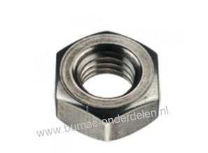 Zeskantmoer verzinkt, Moer M10 x 1,5, Draaddiameter, M10, Schroefdraad M10 x 1.50, Sleutelmaat: 17, Hoogte: 8 mm, Klasse 8.8