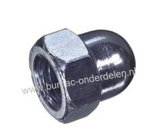 Zeskant  Dopmoer, hoog model Schroefdraad M6 x 1.0 , Draad diameter M6, Sleutelmaat 10 mm, Hoogte 12 mm, Klasse 8.8