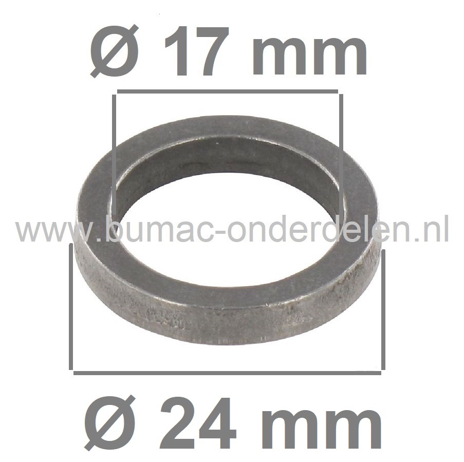 Ring voor Lagerhuis, Meshouder van Husqvarna, Jonsered, Partner, McCulloch, AYP, Lazer, Yardpro, Zitmaaiers, Frontmaaiers, Tuintrekkers, Verhogingsring, Afstandsring 17x28,6x4, Electrolux, onderdeel