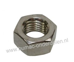 RVS Zeskantmoer  M6, Schroefdraad M6 x 1, Sleutelmaat:10, Hoogte: 5 mm, Klasse 8.8