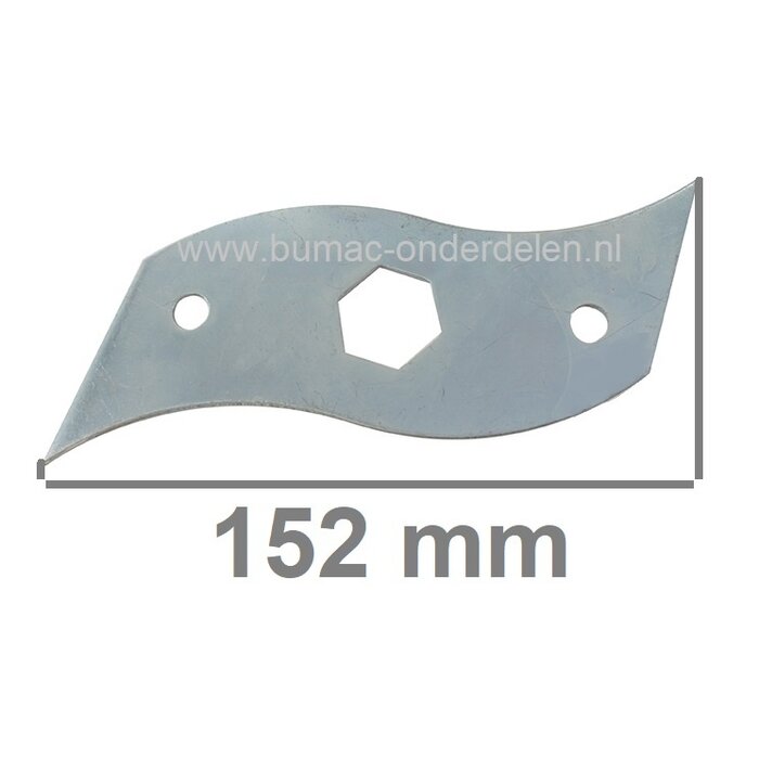 Verticuteermes 152 mm voor Einhell, Klippo, Marina, Partner Verticuteermachines, RG-SA1433, RE4038PH, M1738E, M3538P, P3538P, P4038P-H, MX390H, 5390, 5390B, C390E, Mes voor Vertikuteermachines, Vertikuteermes