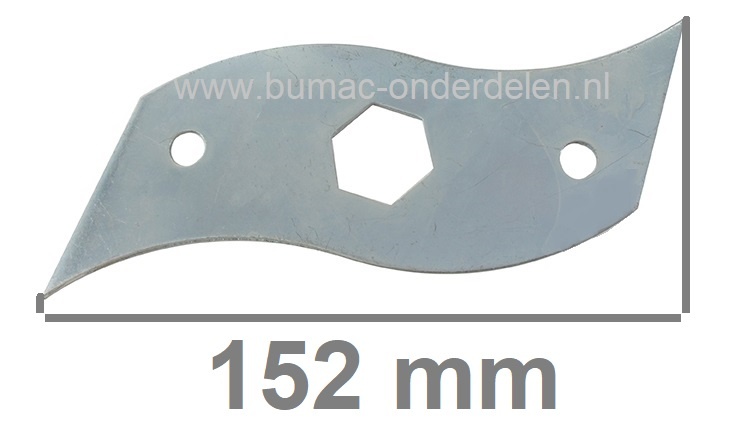 Verticuteermes 152 mm voor Einhell, Klippo, Marina, Partner Verticuteermachines, RG-SA1433, RE4038PH, M1738E, M3538P, P3538P, P4038P-H, MX390H, 5390, 5390B, C390E, Mes voor Vertikuteermachines, Vertikuteermes