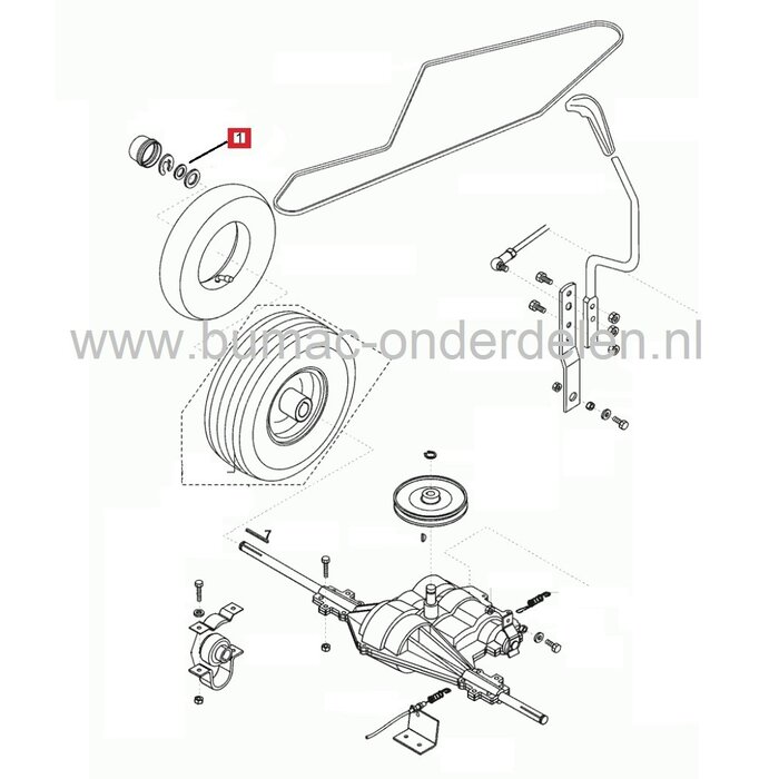 Sluitring voor Alko, Brill, Solo Zitmaaiers, Frontmaaiers, Tuintrekkers, Schijf voor o.a. Montage van de Voorwielen bij T13-74 Lux, T13-102-Lux, T17-102, T750, T15-102.6HD-A, T16-102HD, T16-92HD, T18-2-102H, T23-125.5, Classic T920R, AL-KO