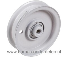 Poelie voor Snapper, Simplicity, Murray, Noma Zitmaaiers, Frontmaaiers, Tuintrekkers, Pouly op Maaidek, Maaidekpoelie, Riemschijf voor Aandrijving van de Maaimessen, het Maaidek, ELT17542, 695967, 1696084, 2691080, 2691085, AC23420, MF130, MF2520, Regent,