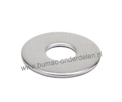 RVS Carrosseriering M16 vlakke RVS sluitring met grote buitendiameter, Binnendiameter: 17 mm, Buitendiameter: 50 mm, Dikte: 3 mm, DIN9021
