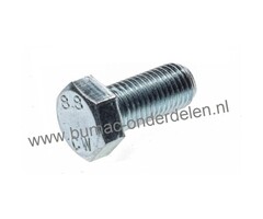 Zeskantbout met volledige schroefdraad, verzinkt, metrische schroefdraad. Bout M4 x 10 sleutelmaat: 7, DIN 933