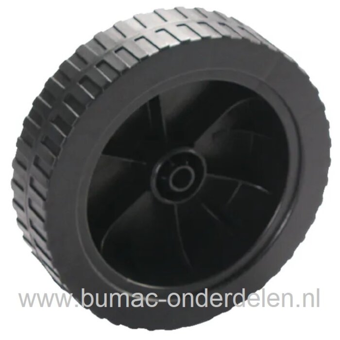 Kunststof Wiel Ø  180 mm voor MTD, Cub Cadet, Bolens, Wolf, Gutbrod Loopmaaiers, Grasmaaiers, Benzinemaaiers, Electromaaiers, Elektrische Grasmaaiers, Cirkelmaaiers, Grasmaaierwiel, Loopwielen
