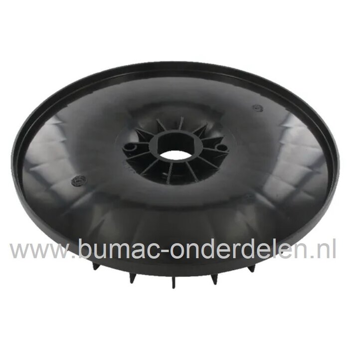 Waaier met Meshouder voor John Deere, Sabo, Sabre Grasmaaiers, Ventilator, Schoepenwiel met Maaimeshouder, JOHN DEERE 70PE, 74PM, 74SE, 74SM, 80PE, 84SM, R40, R43, R43S, R43V, R43VE, R43VO, R43VT, R47KB, R47S, R47VE, R47VK, R47VO, R47VB - SABO: 43-130H Cl