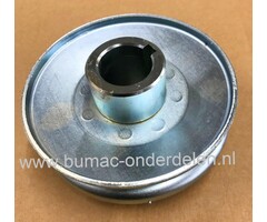 Krukaspoelie voor Alko en Brill Zitmaaiers voor Aandrijving van de Hydrostaat, Pouly voor Rijaandrijving Zitmaaiers.