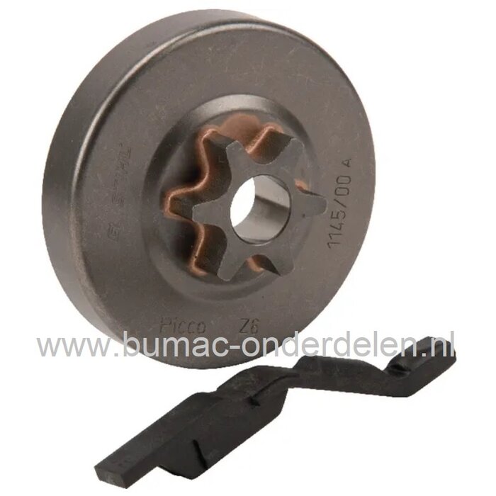 Aandrijftandwiel 3/8" - 6 Tands Picco voor Stihl MS201, MS201T, STIHL Koppelingstrommel met vast Tandwiel 6T Picco voor Kettingzaag MS-201, MS-201-T, Aandrijftandwielen en Koppelingstrommels STIHL Motorzagen, Kettingzagen