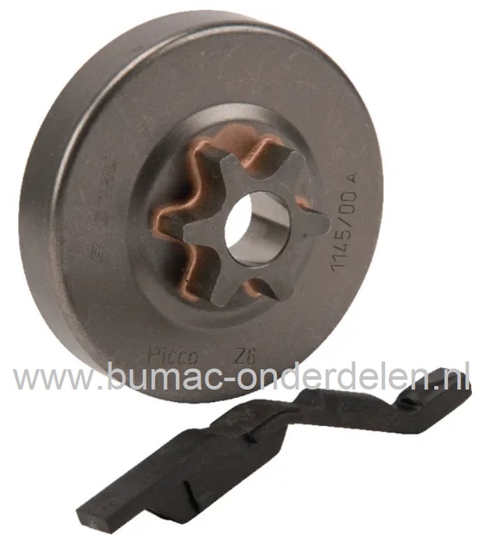 Aandrijftandwiel 3/8" - 6 Tands Picco voor Stihl MS201, MS201T, STIHL Koppelingstrommel met vast Tandwiel 6T Picco voor Kettingzaag MS-201, MS-201-T, Aandrijftandwielen en Koppelingstrommels STIHL Motorzagen, Kettingzagen