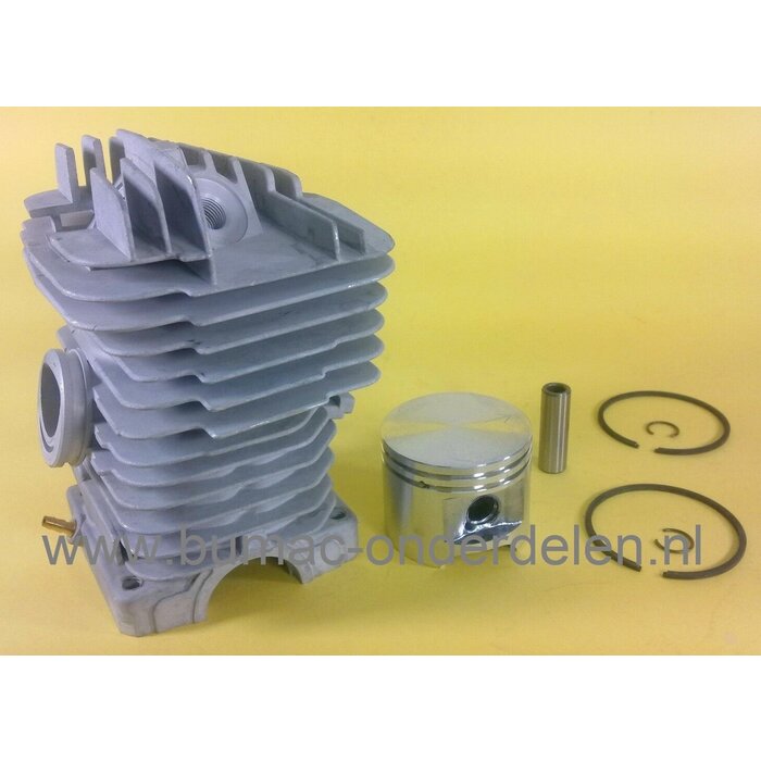 Cilinderset Ø 47 mm voor Stihl MS310 Kettingzaag, Cilinder met Zuiger, Zuigerveren, Pistonpen en Borgclips Compleet, MS-310 Cylinder set