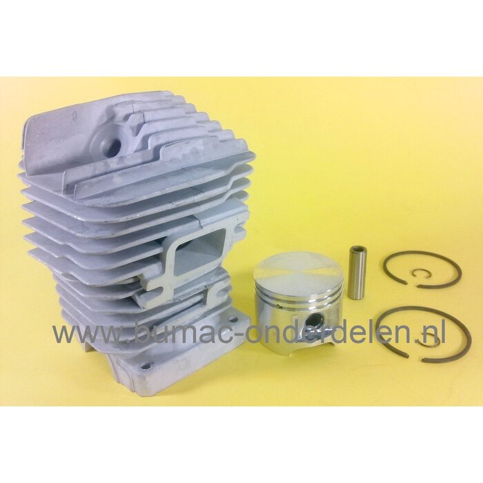 Cilinderset Ø 47 mm voor Stihl MS310 Kettingzaag, Cilinder met Zuiger, Zuigerveren, Pistonpen en Borgclips Compleet, MS-310 Cylinder set