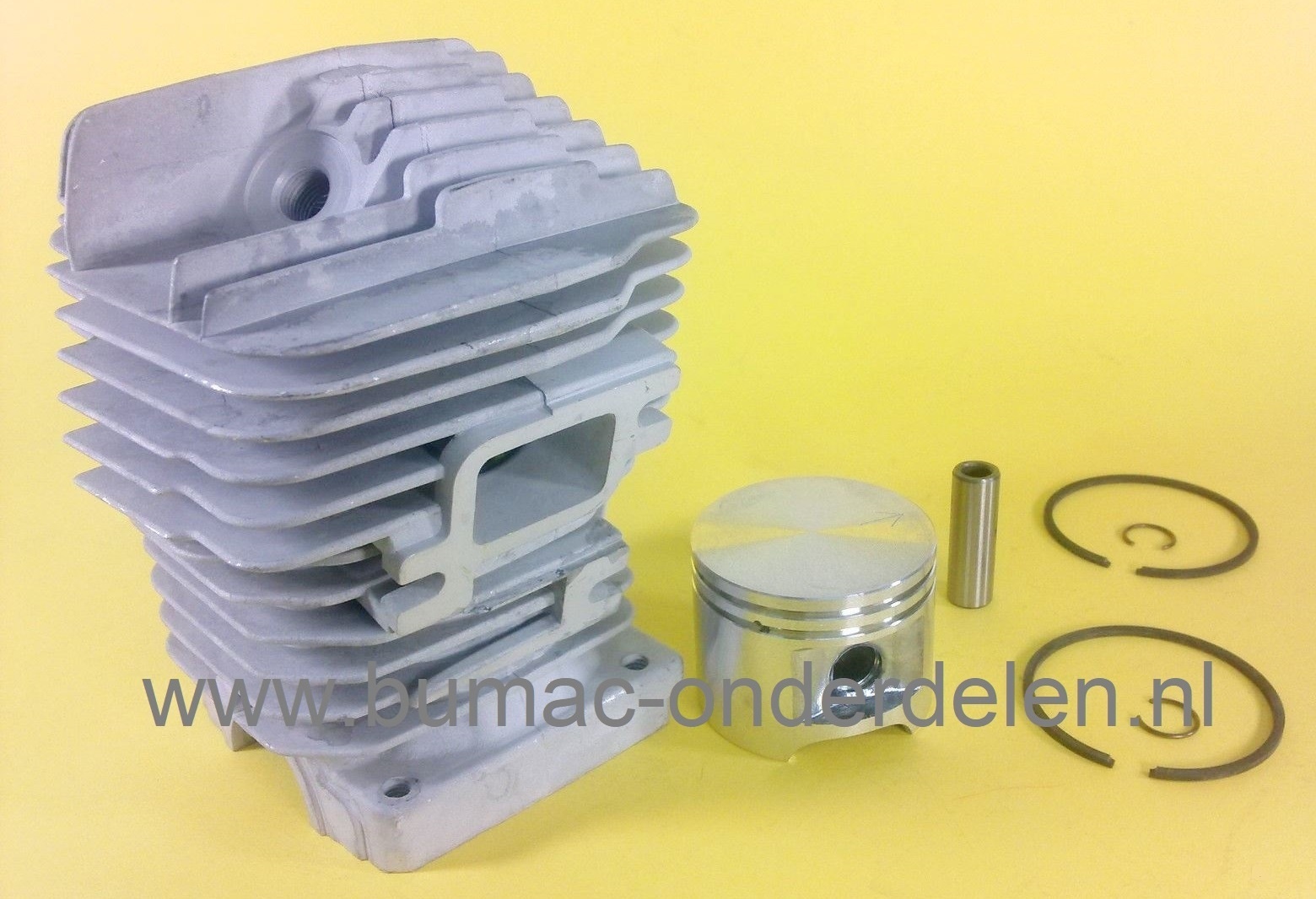 Cilinderset Ø 47 mm voor Stihl MS310 Kettingzaag, Cilinder met Zuiger, Zuigerveren, Pistonpen en Borgclips Compleet, MS-310 Cylinder set
