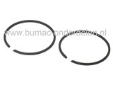 Zuigerveren Ø 56 mm voor Husqvarna 395, 395EPA, 395XP Kettingzaag, Set van 2 Zuigerringen voor Husqvarna en Jonsered Kettingzagen, Motorzagen, Husqvarna 395, 395 EPA, 395 XP