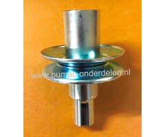 V snaar Poelie met as voor Husqvarna - Jonsered - Partner - Mcculloch - Wizard - Lazer Zitmaaier, As voor Verlenging Krukas van Motor, Bovenste Riemschijf voor Wielaandrijving en As voor Montage van Elektrische Koppeling - Messen Aandrijving