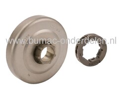 3/8 Aandrijftandwiel voor de Dolmar en Makita 112, 113, 114, 116, 117, 119, 120, 116si en 120si, kettingzaag
