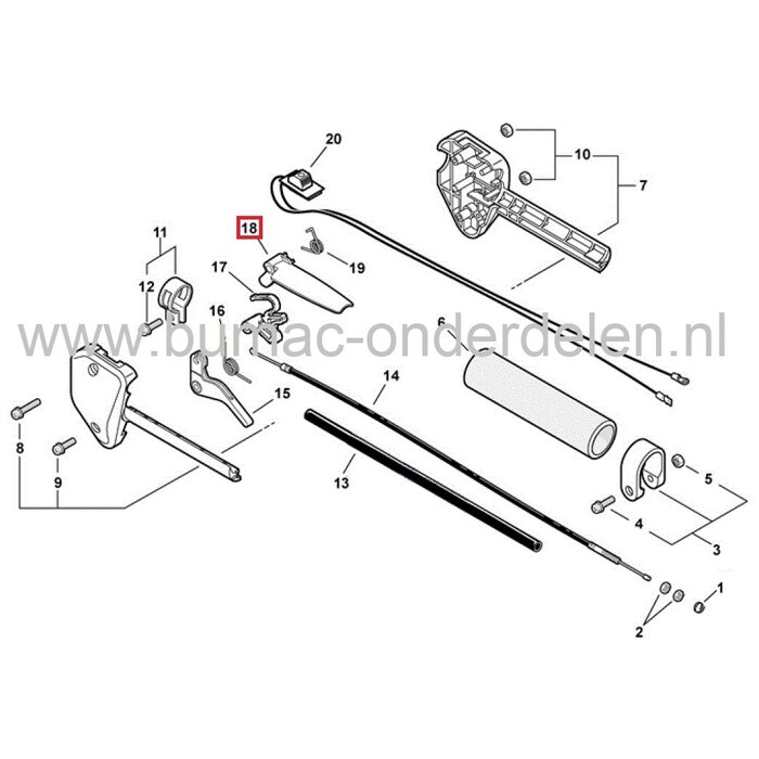 Gas Vergrendelingshendel voor Echo en Shindaiwa Bosmaaier, Stokzaag, Stokheggenschaar, Kantensnijder, Trimmer, Bermmaaier, ECHO, SHINDAIWA Blokkeerhendel, Blokkeringshendel Gasbediening, Gas Vergrendelhendel, Gasvergrendelingshendel, Gasvergrendelhendel,