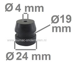Trillingsdemper voor Echo en Shindaiwa Kettingzaag, CS350W, CS350WES, CS351WES, CS360WES, CS361WES, 361WS, 362WS, Antivibratierubber, Vibratiedemper, Ophangrubber voor ECHO, SHINDAIWA Kettingzagen, Motorzagen, CS-350WES, CS-351WES, CS-360WES, CS-361WES, C