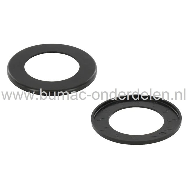 Schijf voor oa Bevestigen Maaimes bij John Deere en Sabo Grasmaaiers, Gazonmaaiers, Loopmaaiers, Meenemer voor Fiberring voor Maaimes Bevestiging Johndeere R47S, R47V, R47VE, Sabo 43-A Economy, 43 Compact Schijf, Slipring voor Monteren Grasmaaiermes