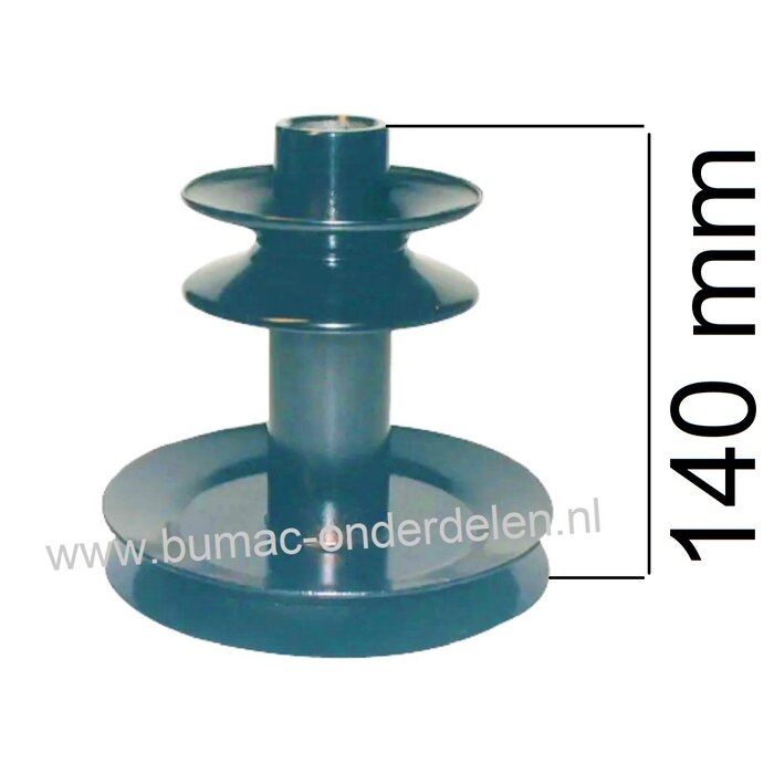 Motorpoelie op Krukas voor Aandrijving van het Maaidek en versnellingsbak - Hydrostaat van MTD - Wolf - Yard Man - Cub Cadet - Bolens en White , Zitmaaier, Frontmaaier, Mtd 11/30 - 125/102 - 13/102- N602 - 11-30 - 125-102 - 13-102 - N 602 - 16/107