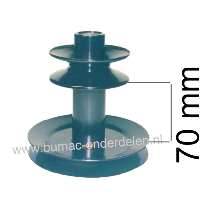 Motorpoelie op Krukas voor Aandrijving van het Maaidek en versnellingsbak - Hydrostaat van MTD - Wolf - Yard Man - Cub Cadet - Bolens en White , Zitmaaier, Frontmaaier, Mtd 11/30 - 125/102 - 13/102- N602 - 11-30 - 125-102 - 13-102 - N 602 - 16/107