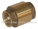Terugslagklep 1 1/4" - Messing Afsluiter voor Aanzuigslang voorkomt terugstromen van Water, Terugslagventiel, Terugstroombeveiliger, Keerklep, Wartel voor Waterleiding , Terugstroombeveiliging Grondwater, Voetklep