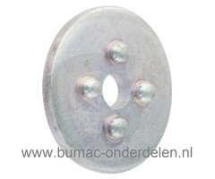 Messchijf voor John Deere en Sabo Grasmaaiers, Gazonmaaiers, Loopmaaiers, Mesring voor Maaimes Bevestiging Johndeere R47S, R47V, R47VE, Sabo 43-A Economy, 43 Compact, Drukker voor Monteren Grasmaaiermes, Drukplaat