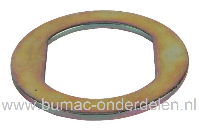 Sluitring voor John Deere en Sabo Grasmaaiers, Loopmaaiers, Cirkelmaaiers, Plaat voor oa Bevestigen Maaimes bij R47S, R47V, R47VE, 43-A Economy, 43 Compact, JOHN DEERE, SABO Klemplaat, Opvulschijf, Sluitplaat voor Maaimes Bevestiging