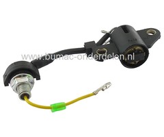 Oliesensor voor Honda GX110, GX120, GX140, GX160, GX200 Motoren op Verticuteermachine, Frees, Kooimaaier, Aggregaat, Houtklover, Hogedrukreiniger, Generator, Cart, Waterpomp, Houtversnipperaar, HONDA Veiligheidsmodule, Waarschuwingsmodule Oliepeil, Oliebe