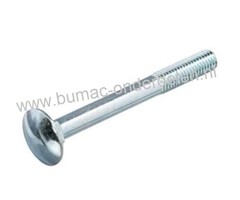 Slotbout M6x35 verzinkt met platte afgeronde kop en vierkantnok Bout M6x35 Klasse 8.8 Din 603