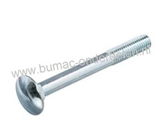 Slotbout, M6x70, verzinkt, met platte afgeronde kop en vierkantnok. Bout M6x70, Klasse 8.8, Din  603.