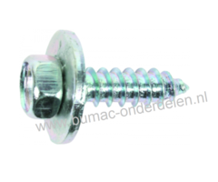 Zelftap Plaatschroef 6,3x16 mm met zeskantkop en sluitring, Verzinkt DIN 6901 Sleutelwijdte 10 mm 6,3 x 16