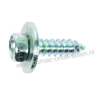 Zelftap Plaatschroef 6,3x16 mm met zeskantkop en sluitring, Verzinkt DIN 6901 Sleutelwijdte 10 mm 6,3 x 16