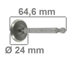 Uitlaatklep voor Honda GC135, GC160, GC190, GCV135, GCV160, GCV190 Motoren op Grasmaaiers, Verticuteermachines, Veegmachines, Benzinemaaiers, Loopmaaiers, HONDA Uitlaatklep GC 135, GC 160, GC 190, GCV 135, GCV 160, GCV 190 Motor met Verticale Krukas