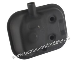 Uitlaat voor Honda GX22 en GX31 Motoren op Bosmaaiers, Heggenschaar, Bladblazer, Trimmers, Aggregaat, Generator, Kooimaaier, HONDA Demper voor GX-22, GX-31 Motor met Horizontale Krukas, Knalpot