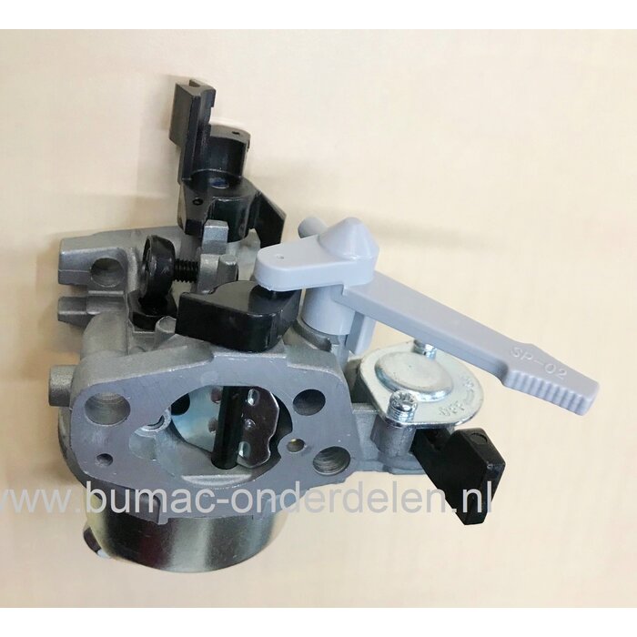 Carburateur voor Loncin G200FD - LC168F-2 Motor op Generator, Trilplaat, Tuinfrees, Quad, Waterpomp, Hogedrukreiniger, Kooimaaier, Verticuteermachine, Veegmachine, Kantensnijder Carburator G 200 FD, LC 168 F2