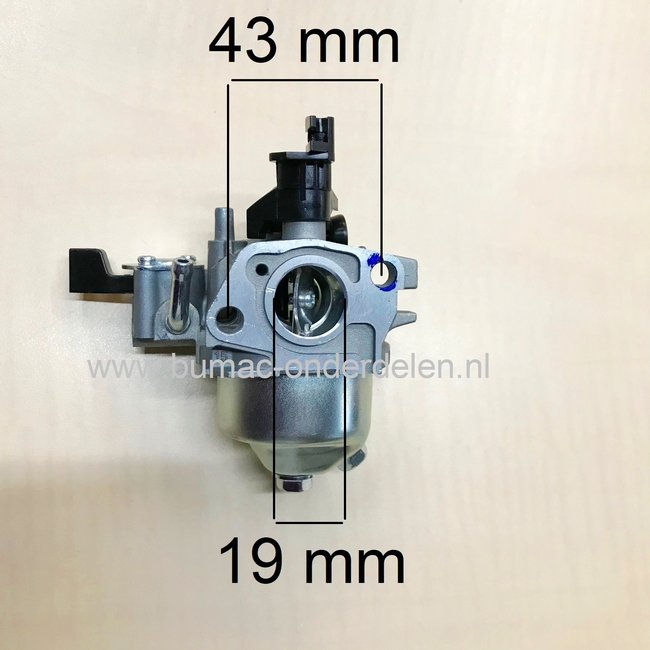 Carburateur voor Loncin G200FD - LC168F-2 Motor op Generator, Trilplaat, Tuinfrees, Quad, Waterpomp, Hogedrukreiniger, Kooimaaier, Verticuteermachine, Veegmachine, Kantensnijder Carburator G 200 FD, LC 168 F2