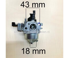 Carburateur met Chokehendel voor Loncin G160 F, LC168F-1 Motor Carburator voor Maaier, Veger, Tuinfrees, Aggregaat, Houtversnipperaar, Trilplaat, Generator, Houtkloof, Hoogwerker, Waterpomp, Hogedrukreiniger, Cart, Kruigen, Powercat, Trekker, Bladblazer,