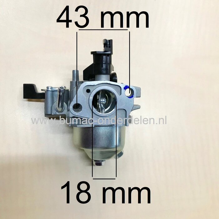 Carburateur voor Loncin G160 F, LC168F-1 Motor Carburator voor Maaier, Veger, Tuinfrees, Aggregaat, Houtversnipperaar, Trilplaat, Generator, Houtkloof, Hoogwerker, Waterpomp, Hogedrukreiniger, Cart, Kruigen, Powercat, Trekker, Bladblazer, Kooimaaier, Ver