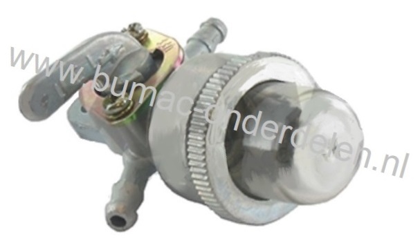 Brandstofkraan voor Honda Motoren met Horizontale Krukas op Aggregaat, Generator, Trilplaat, Houtversnipperaar, Kart, Waterpomp, Tuinfrees, HONDA Benzinekraan voor G150K1 en G200K1 Motoren onderdeel