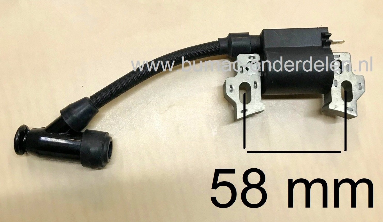 Ontsteking voor Loncin 1P64F-D-02 Motor en Alko Tech 135OHV op Grasmaaier, Zitmaaier, Tuintrekker Bobine