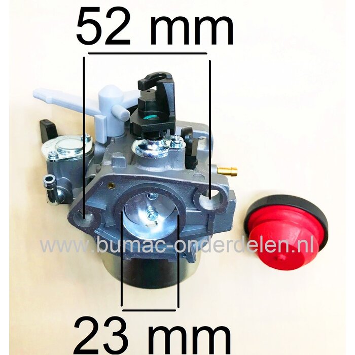 Carburateur voor Loncin G340F, G340FD, LC182F Motor op Grasmaaier, Aggregaat, Trilplaat, Veegmachine, Frees, Triller, Generator, Waterpomp, Hoogwerker, Hakselaar, Versnipperaar, Kloofmachine, Cart, Hogedrukspuit G 340 F, G 340 FD, LC 182 F LCT Carburator