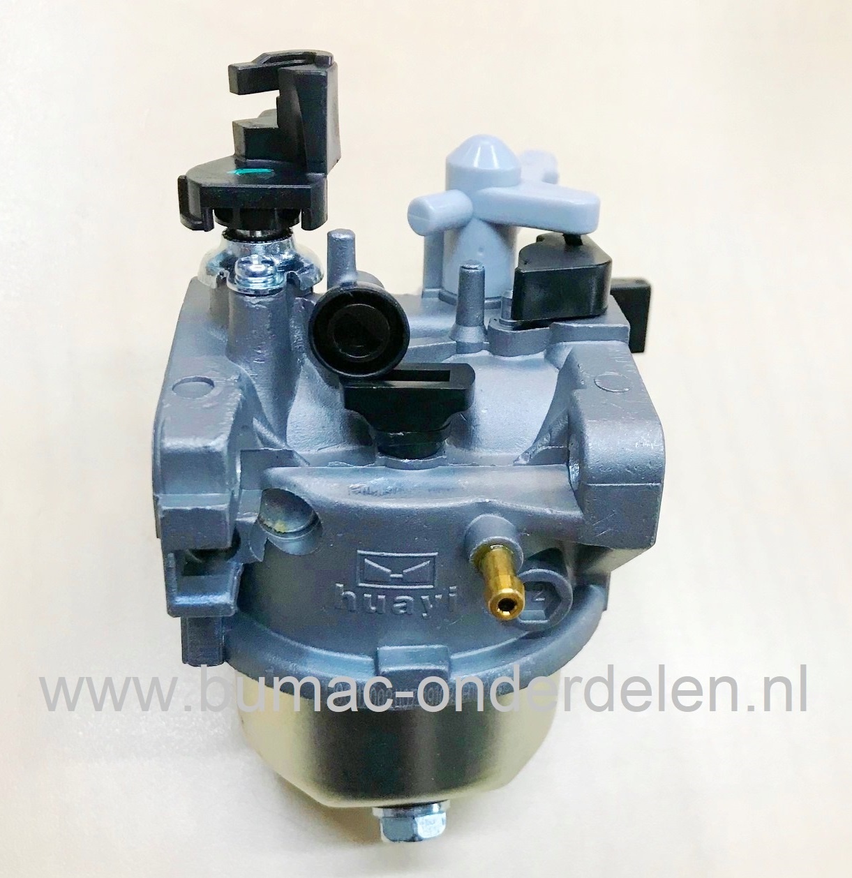 Carburateur voor Loncin G340F, G340FD, LC182F Motor op Grasmaaier, Aggregaat, Trilplaat, Veegmachine, Frees, Triller, Generator, Waterpomp, Hoogwerker, Hakselaar, Versnipperaar, Kloofmachine, Cart, Hogedrukspuit G 340 F, G 340 FD, LC 182 F LCT Carburator