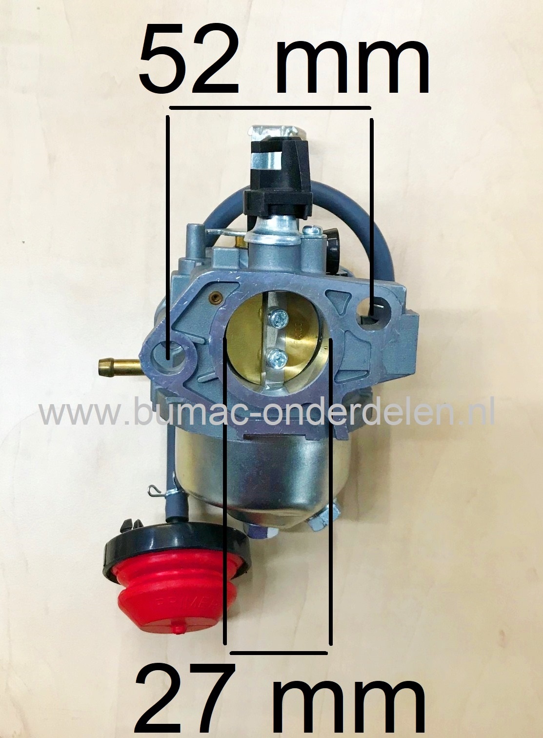 Carburateur voor Loncin LC185FDS, LC190FDS Motorblok Carburator voor Trilplaat, Veger, Triller, Blower, Frees, Klover, Aggregaat, Generator, Hoogwerker, Maaier, Frees, Waterpomp, Stoomcleaner LCT LC 185 FDS, LC 190 FDS