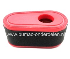 Luchtfilter met voorfilter Loncin LC1P75F motor op Stiga, Castelgarden, Alpina, Mountfield grasmaaier, trilplaat, waterpomp, generator, onderdeel, 66Q, 827H, 827M, AM66-2, AT166, AT266QA, BSG1066H, BT66Q, Combi1066HQ, R27H, R27M, TRE224, TTK550LWM, XE966H