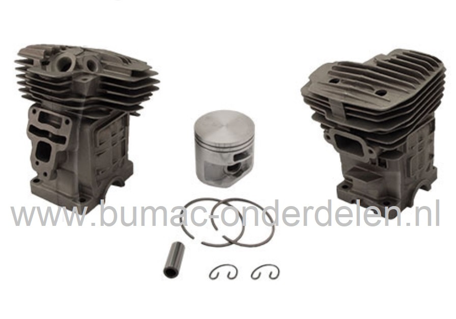 Cilinderset Ø 49 mm voor Stihl MS391 Kettingzaag, Motorzaag voor Stihl Cylinder met Zuiger, Zuigerveren, Pistonpen, Borgclips voor MS-391 Motorzagen, Benzine kettingzagen onderdeel