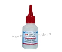 Secondelijm voor PVC, Hout, Leer, Metaal, Papier, Kunststof, Fenolhars, Polycarbonaat, Neopreen, Handvast met 3-20 Seconden, Inhoud 20 Gram